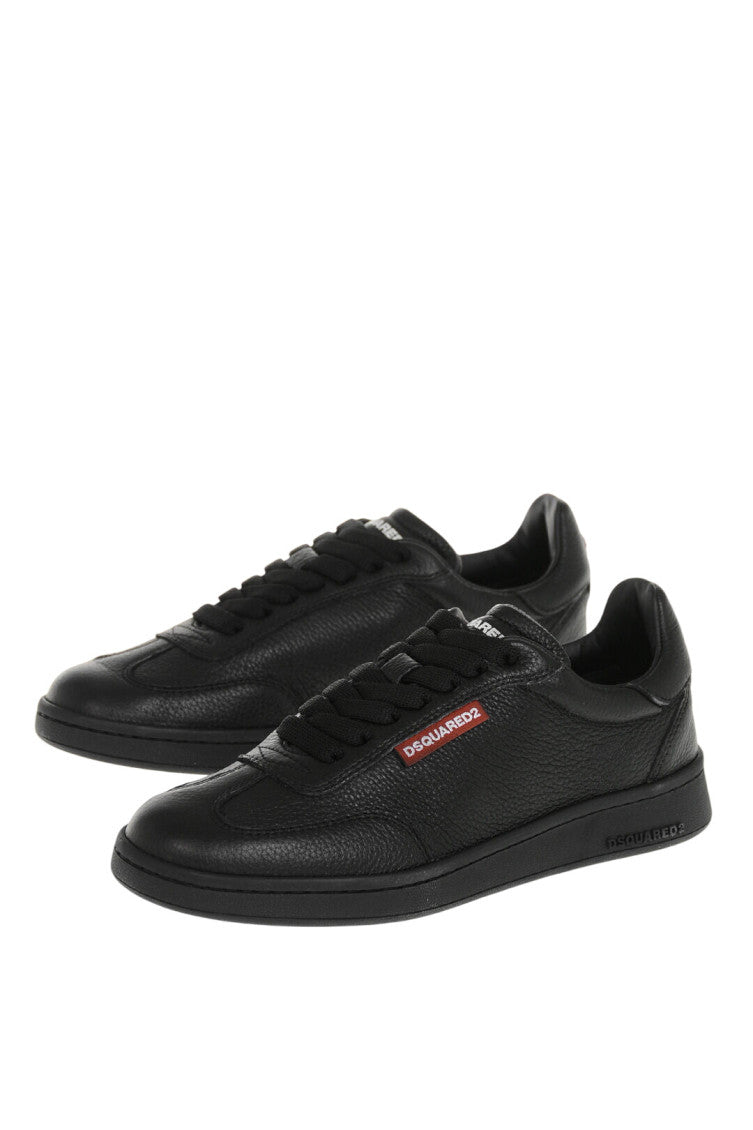 Black Textured Boxer Sneakers 2