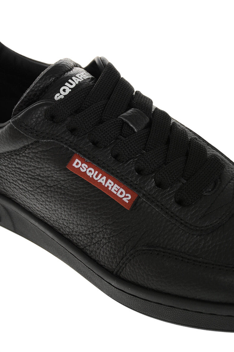Black Textured Boxer Sneakers 3