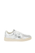 Silver Textured Spiker Sneakers 1