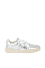 Silver Textured Spiker Sneakers 1