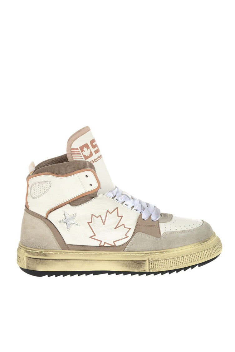 Beige Logo BOOGIE Vintage Sneakers 1