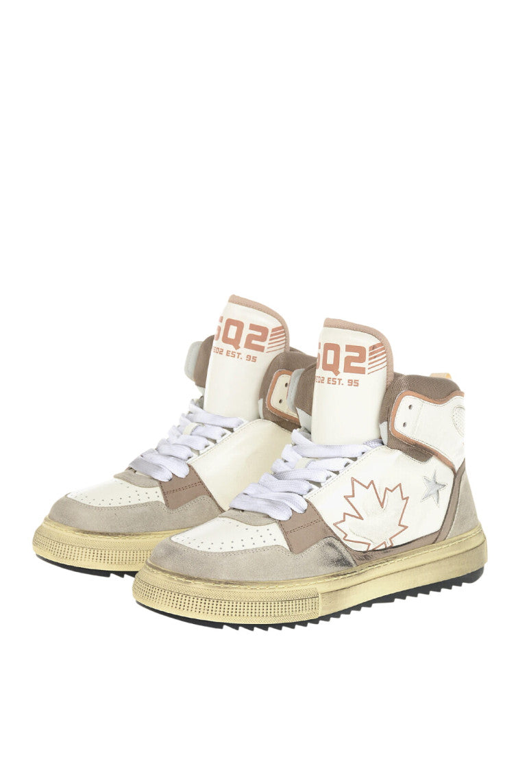 Beige Logo BOOGIE Vintage Sneakers 2