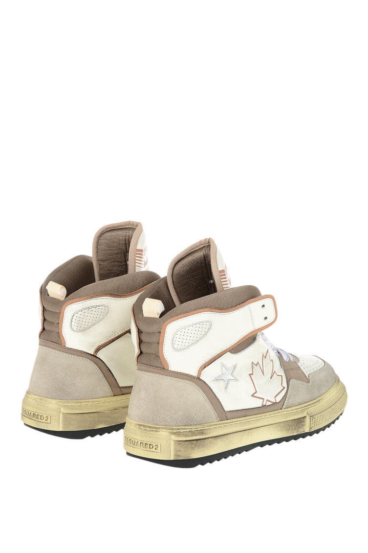 Beige Logo BOOGIE Vintage Sneakers 3