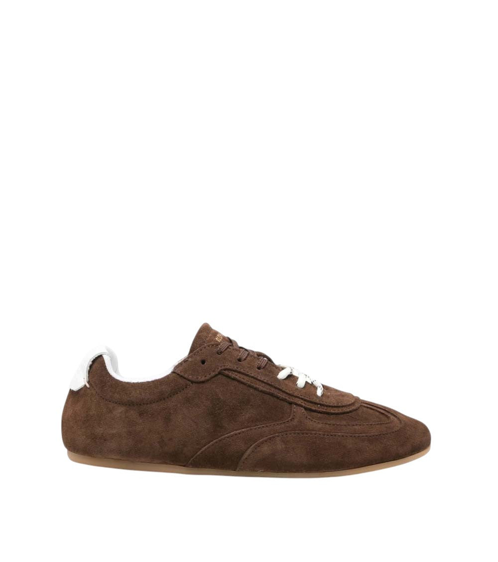 Dark Brown Logo Sneakers 1