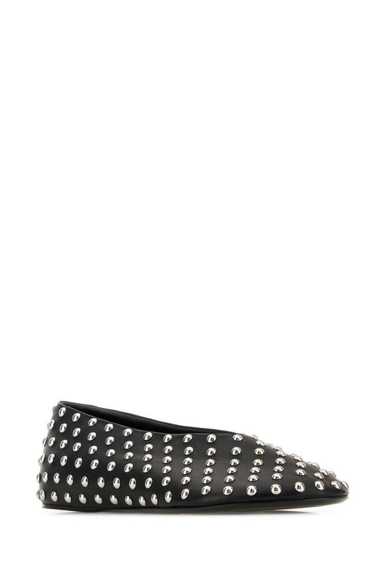 Black Leather Ballet Flats 2