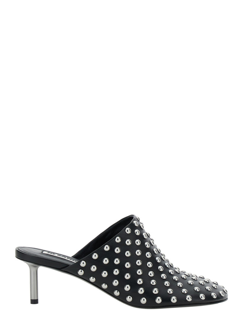Black Slip On Mules 1
