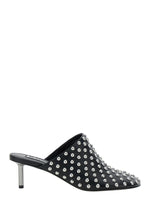 Black Slip On Mules 1