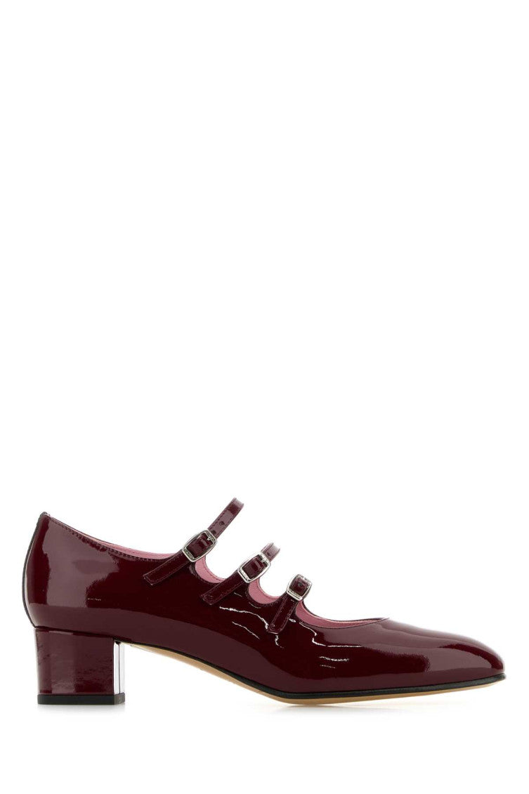 Maroon Leather Pumps 1