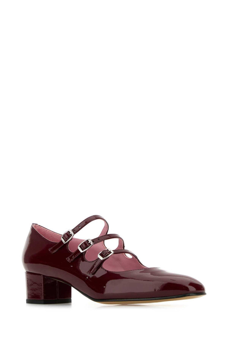 Maroon Leather Pumps 2