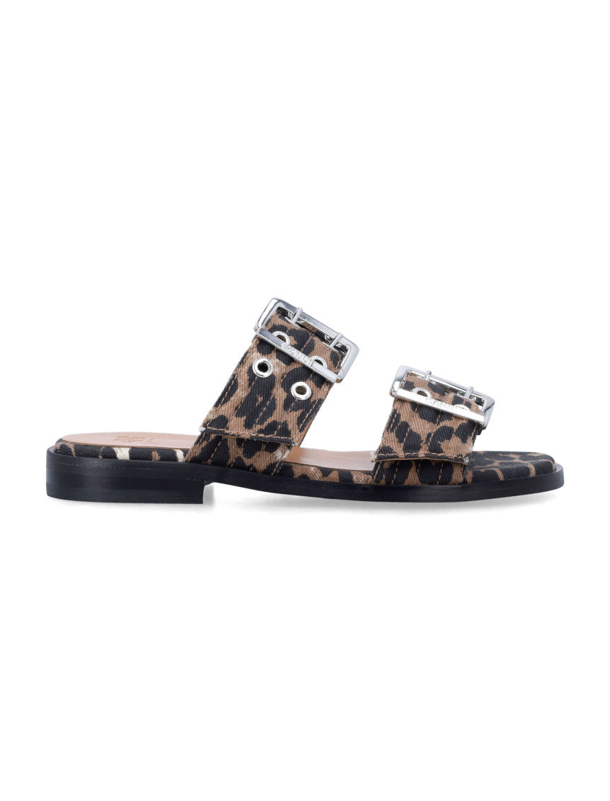 Brown Buckle-strap Sandals 1