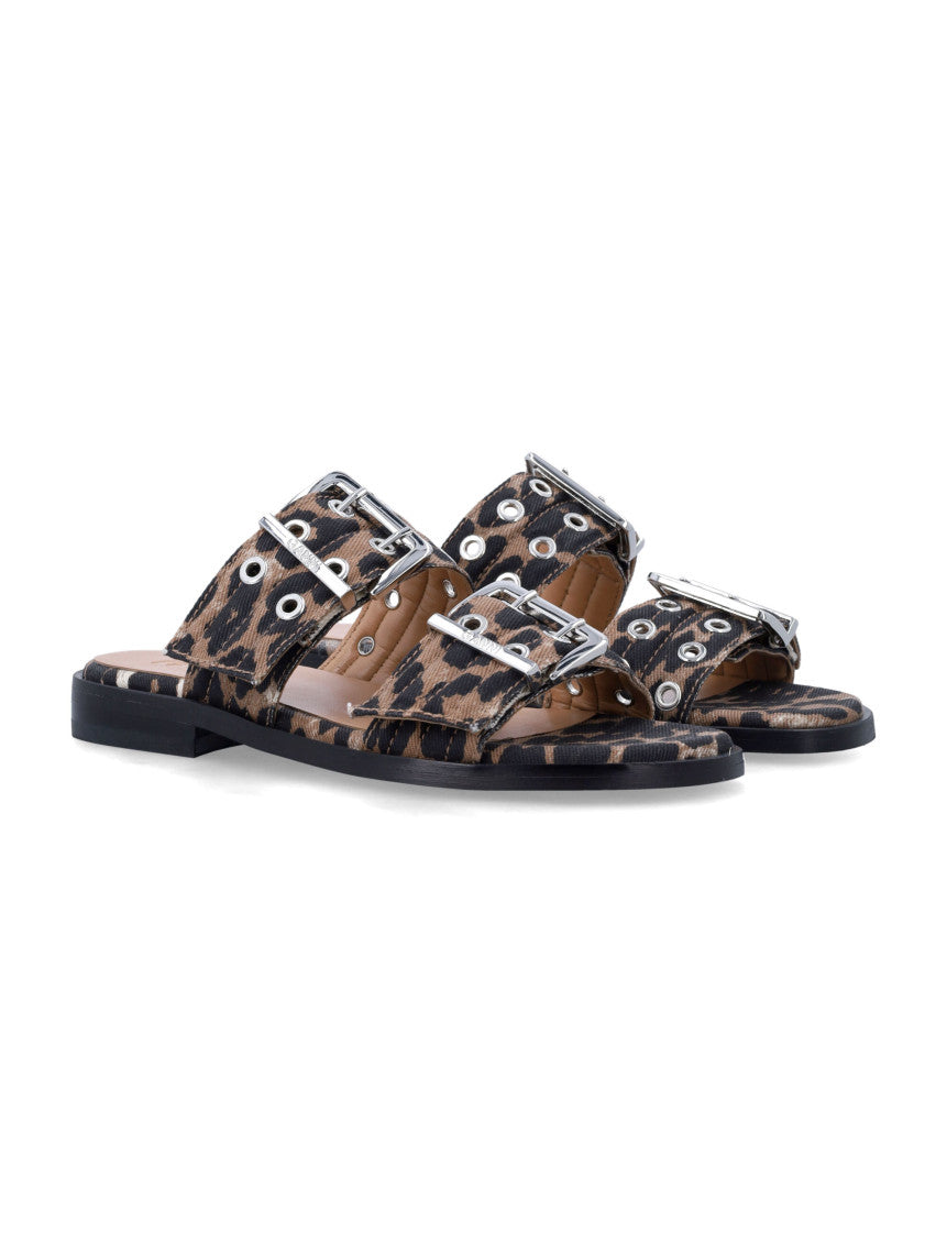 Brown Buckle-strap Sandals 2