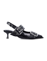 Black Buckle-strap Pumps 1