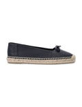 Black Leather Ballet Espadrilles 1