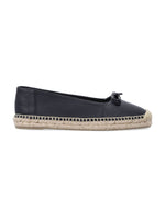 Black Leather Ballet Espadrilles 1