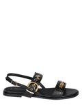 Black Logo Sandals 1