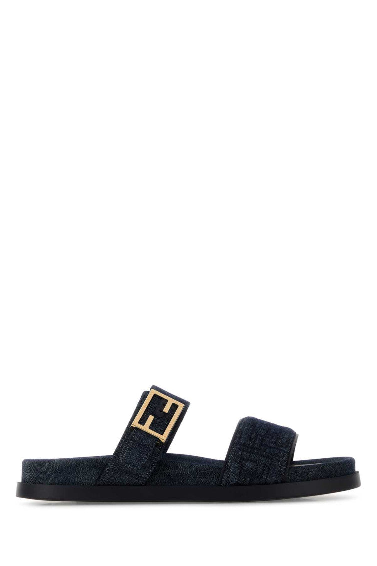 Denim Logo Sandals 1