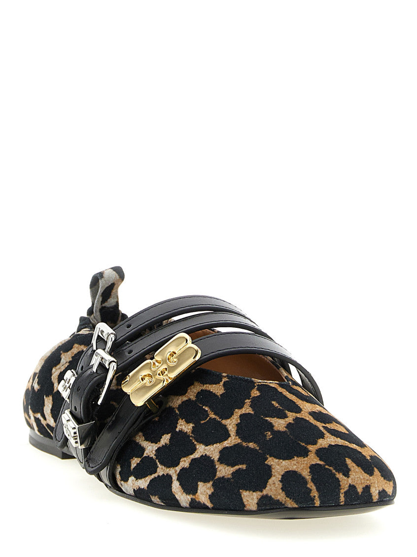 Brown Triple-strap Ballet Flats 2