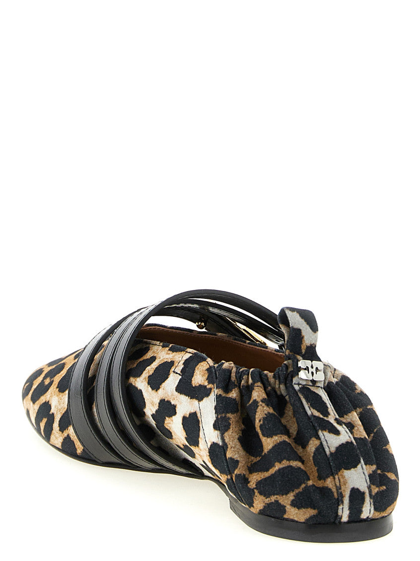 Brown Triple-strap Ballet Flats 3