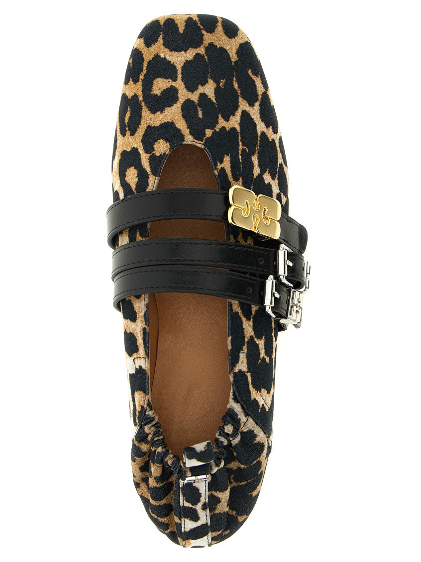 Brown Triple-strap Ballet Flats 4