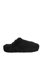 Black Furry Slides 1
