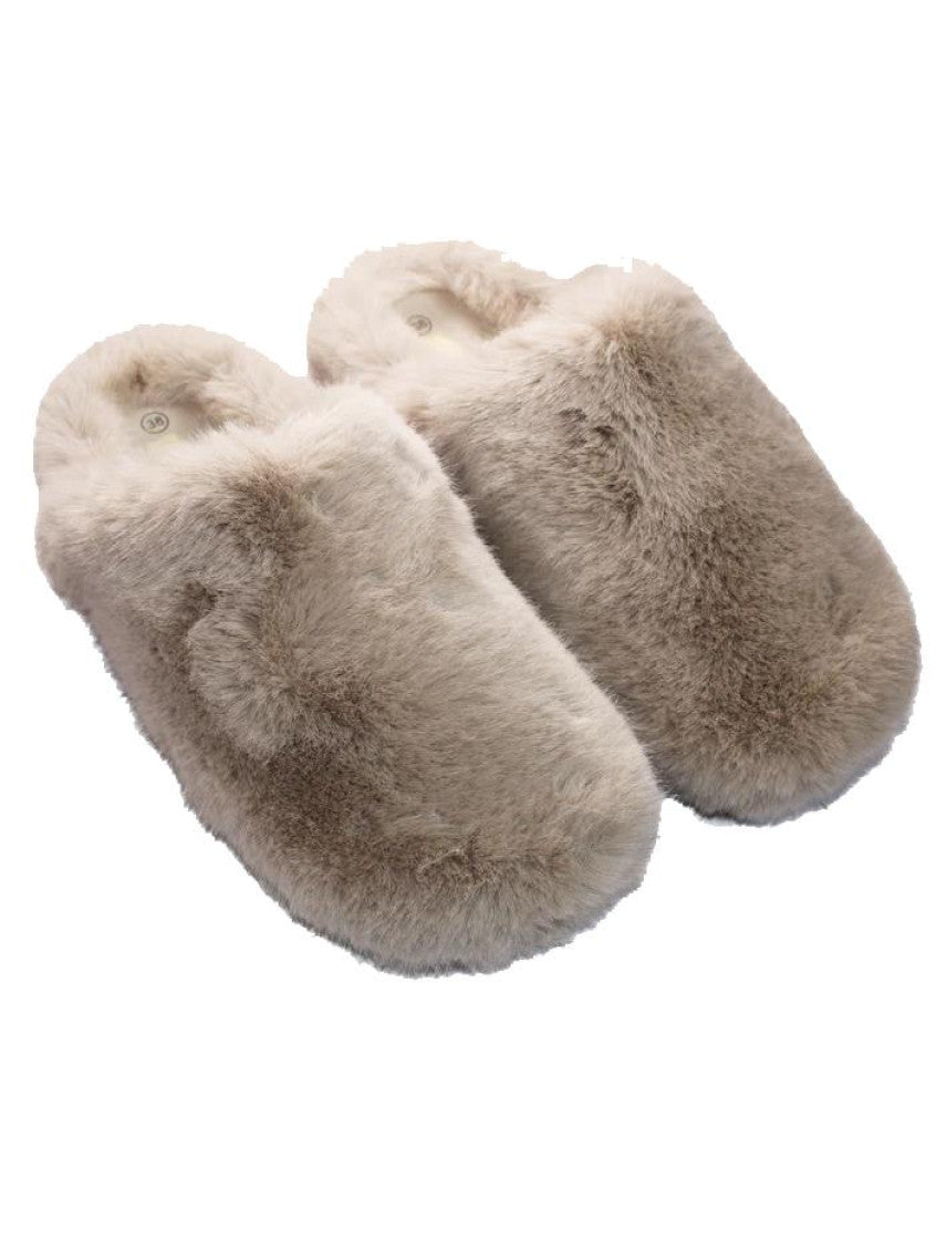 Grey Furry Slides 2