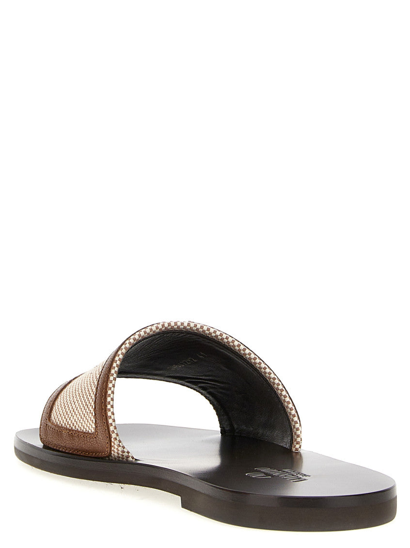 Brown Logo Sandals 3