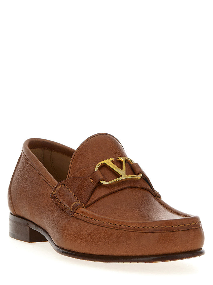 Brown Logo Signature Loafers 2