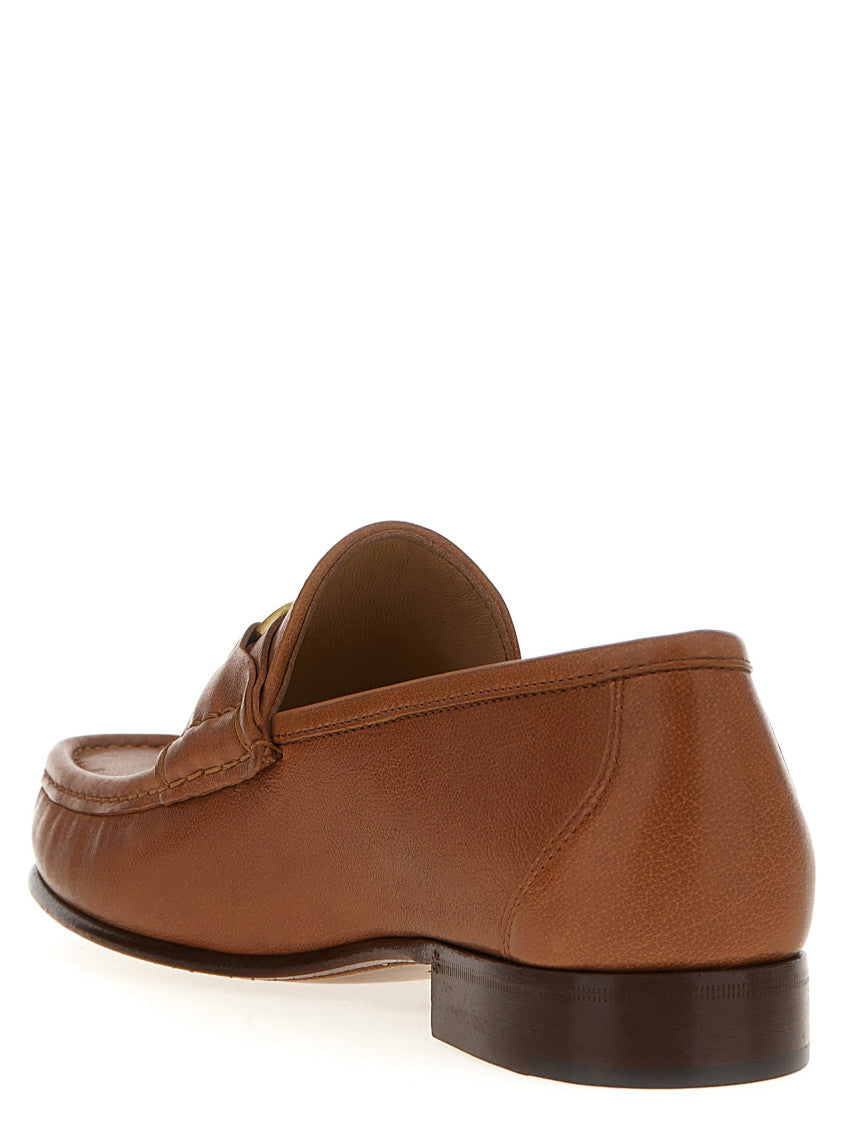 Brown Logo Signature Loafers 3