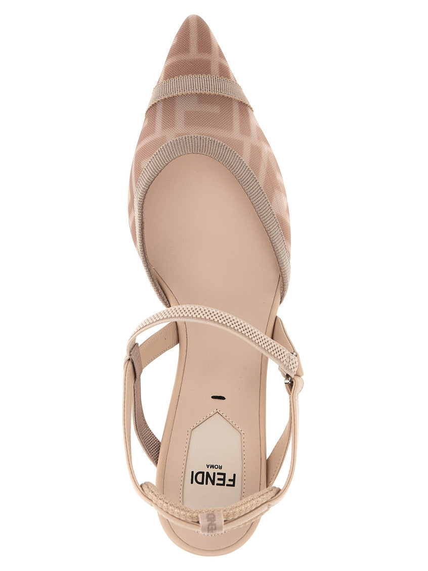 Pink Logo Slingback Pumps 4