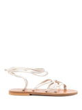 White Strappy Tie Sandals 1
