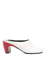 White Leather Mules 1