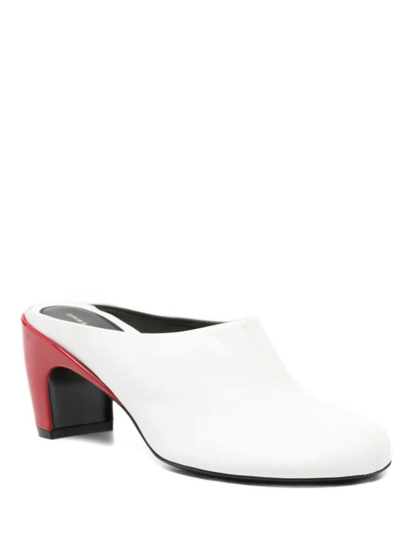 White Leather Mules 2