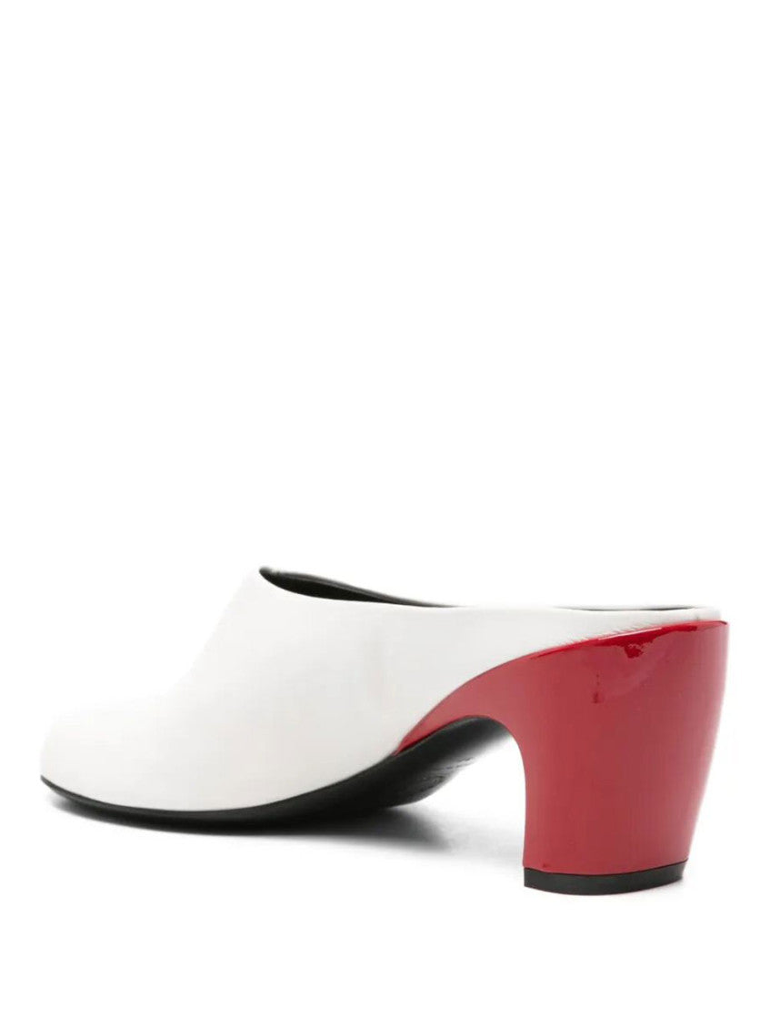 White Leather Mules 3
