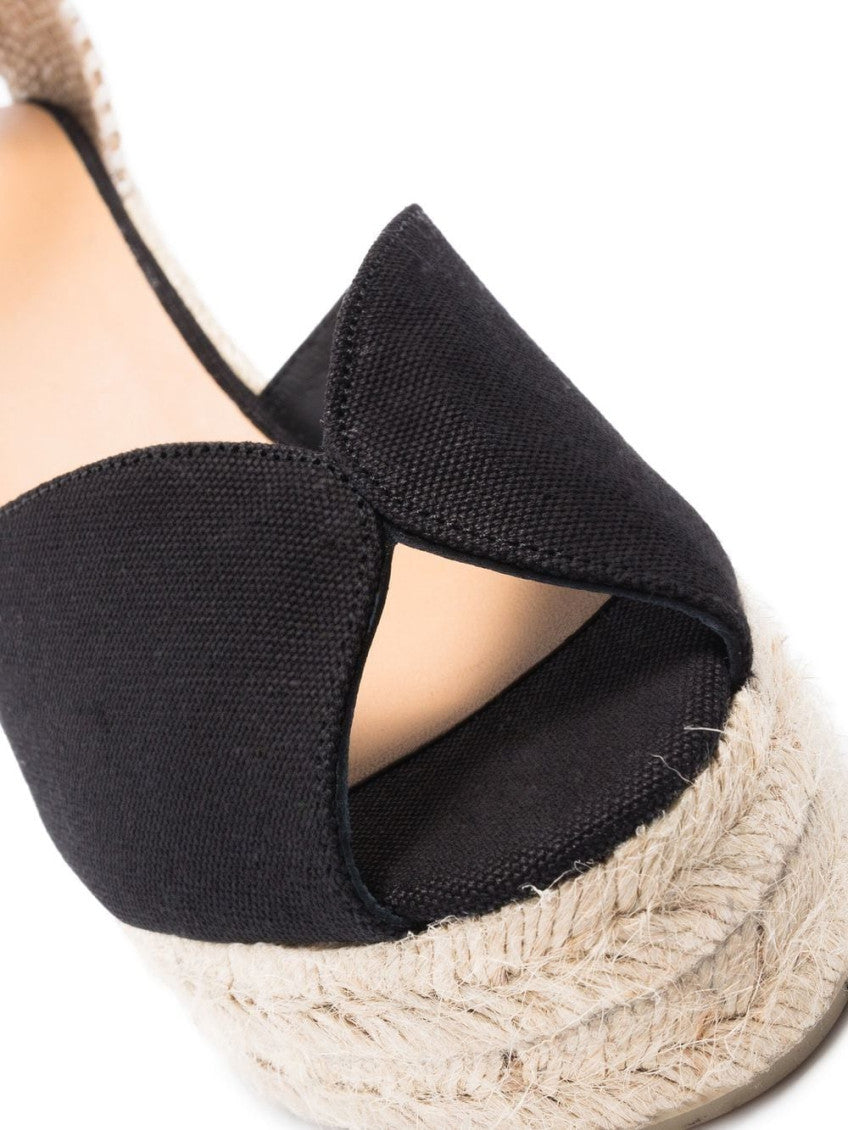 Black Bianca Wedge Heel Espadrilles 3