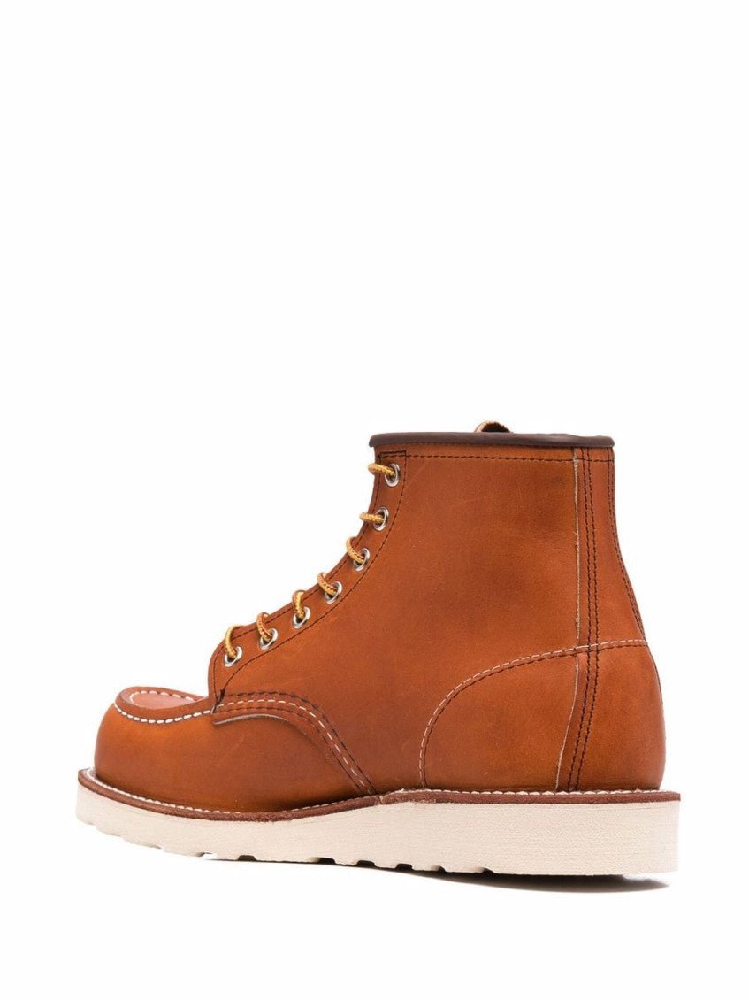 Brown Classic Moc Leather Ankle Boots 2