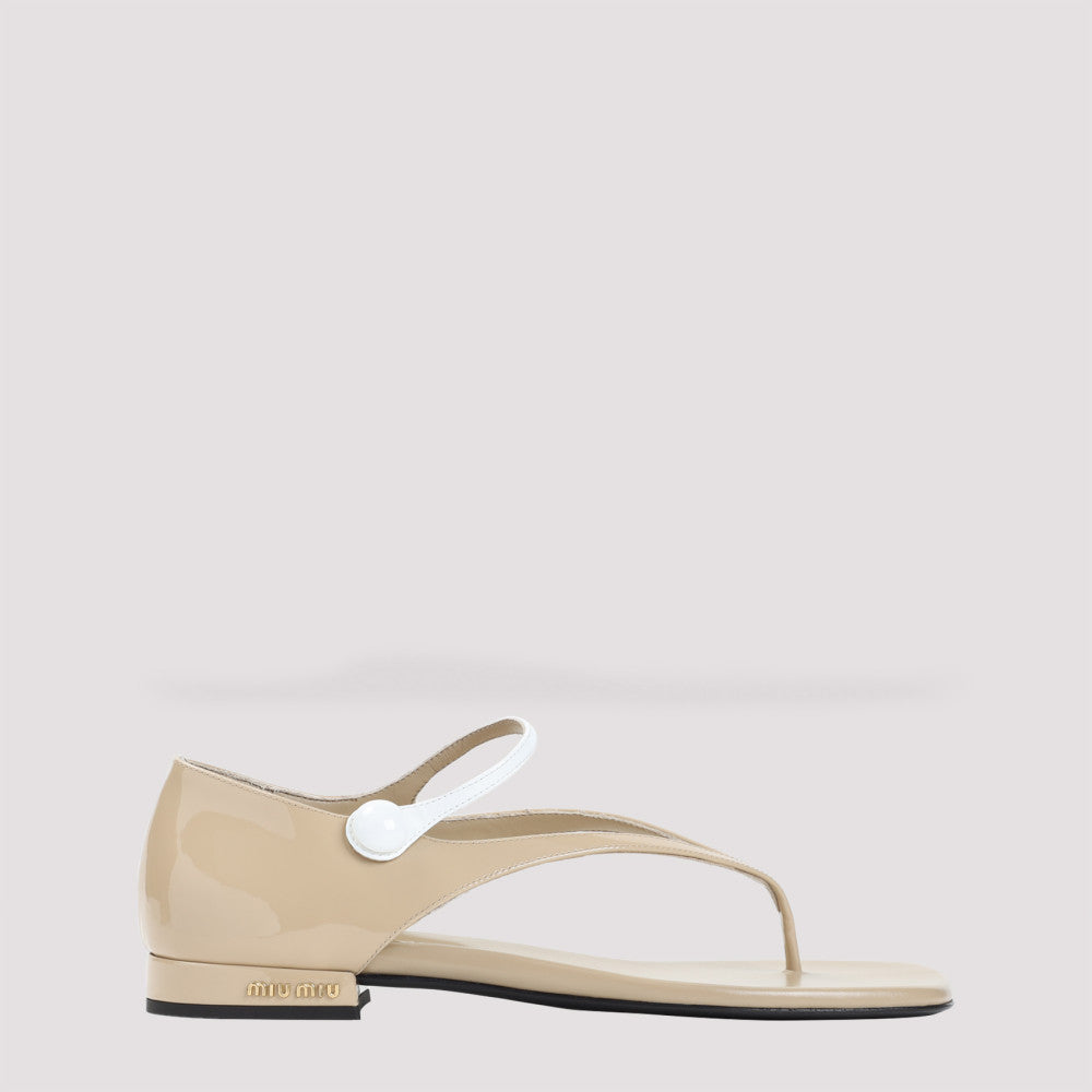 Beige Log Sandals 2