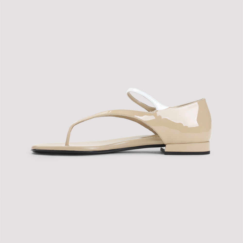 Beige Log Sandals 4
