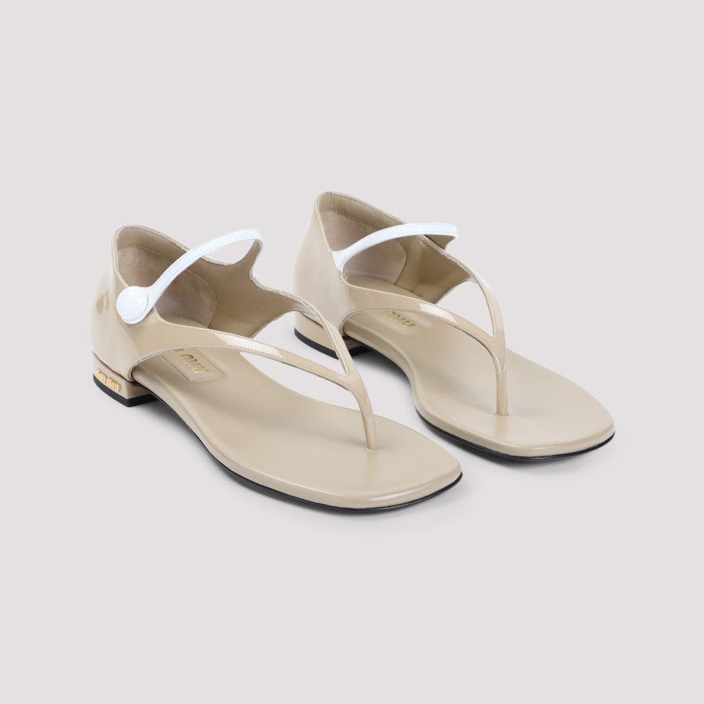 Beige Log Sandals 5