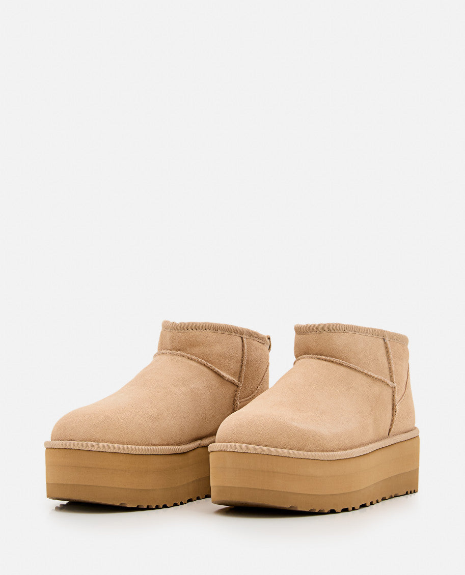 Beige Ultra Platform Boots 2