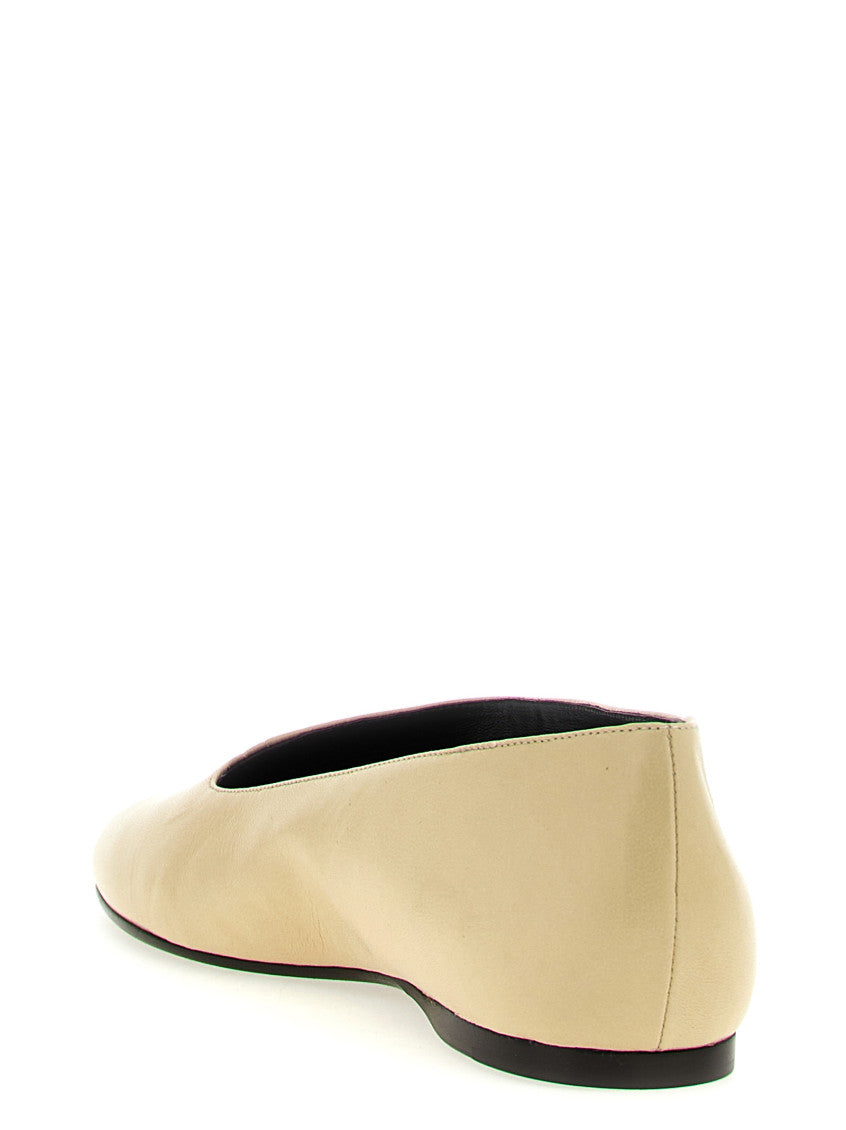 Beige Slip On Ballet Flats 3