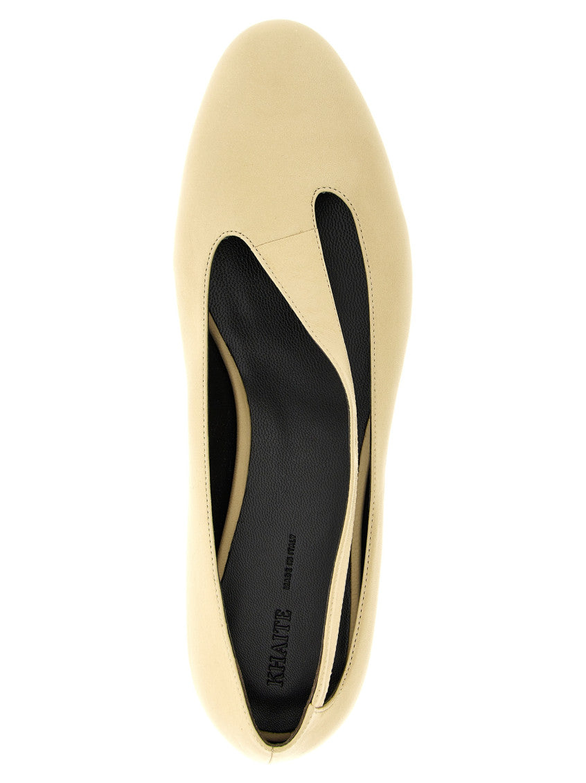 Beige Slip On Ballet Flats 4