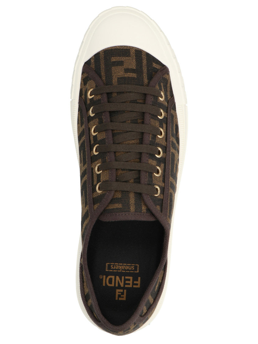 Brown Lace Up Sneakers 3