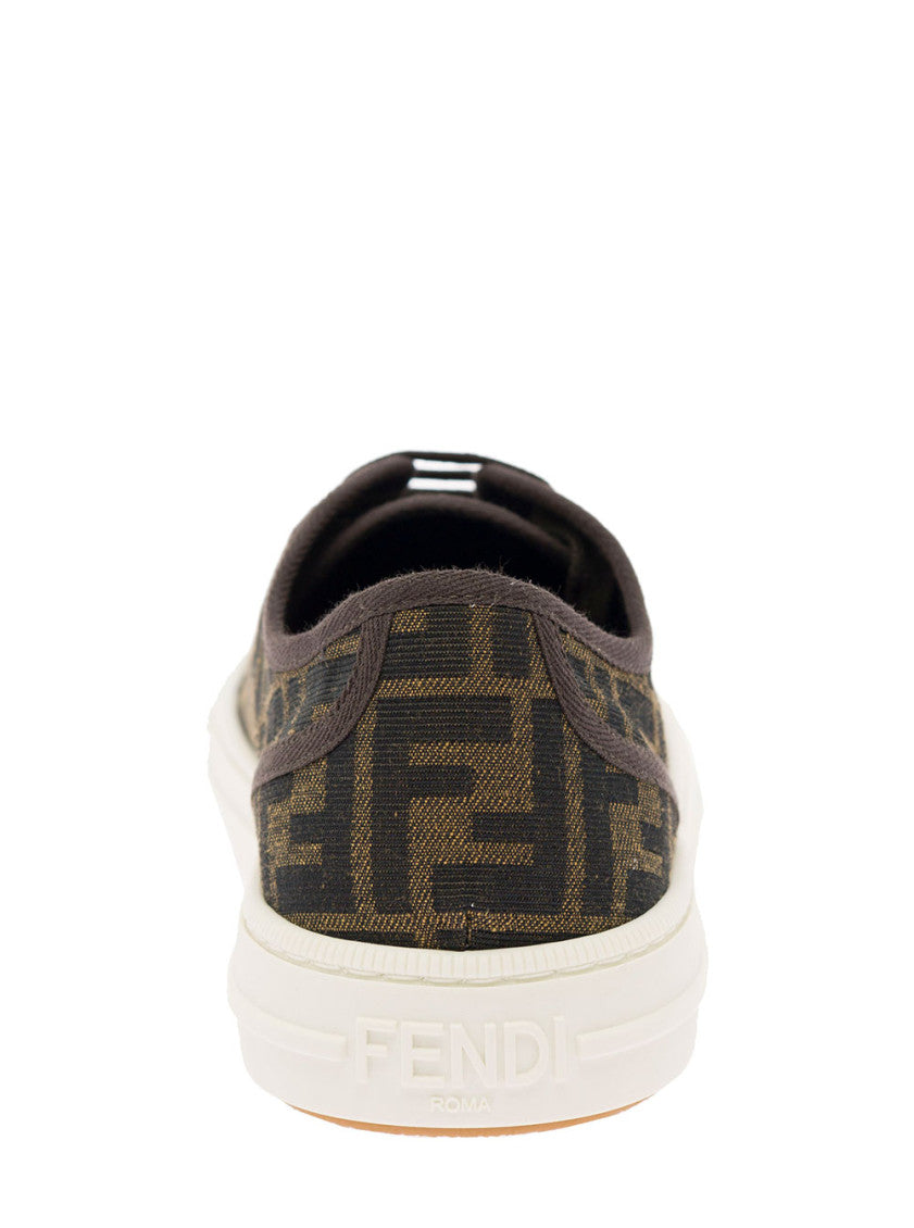 Brown Lace Up Sneakers 4