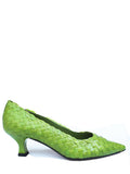 Green Slip On Pumps 1