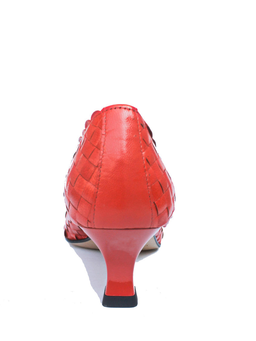 Red Slip On Pumps 4