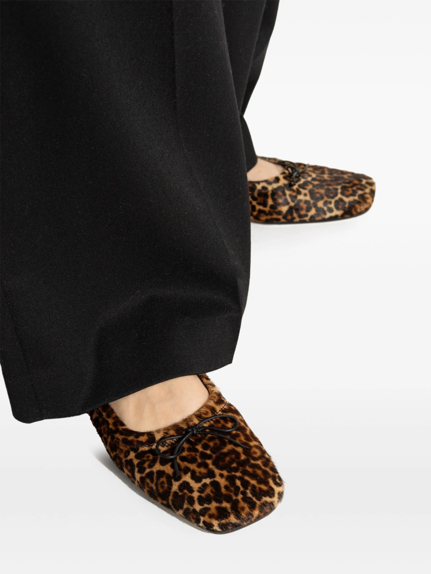 Leopard Print Slip On Ballet Flats 5