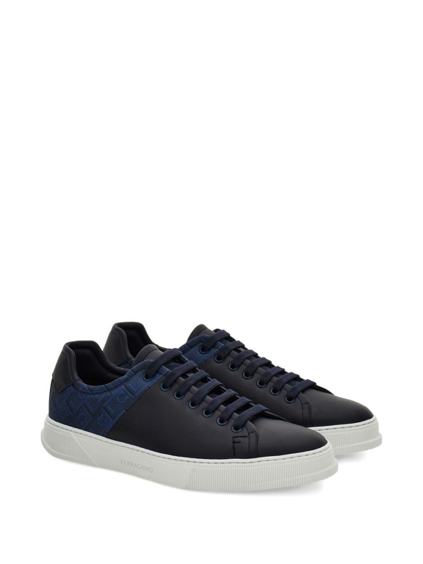 Blue Leather Sneakers 2
