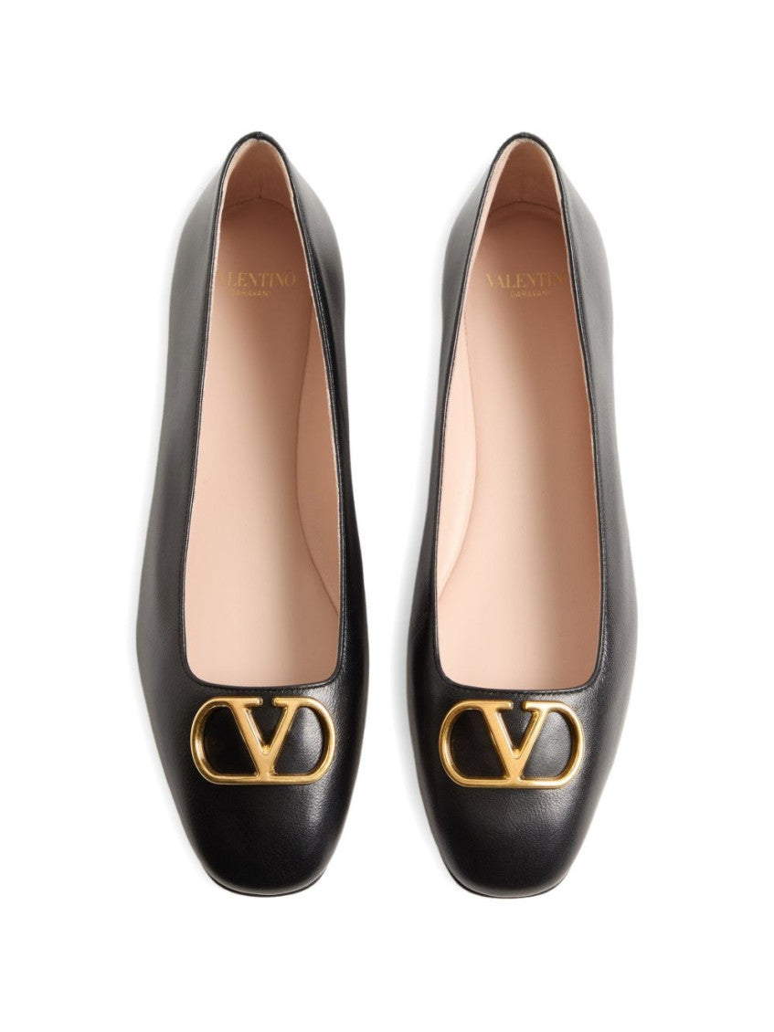 Black Logo Ballet Flats 2