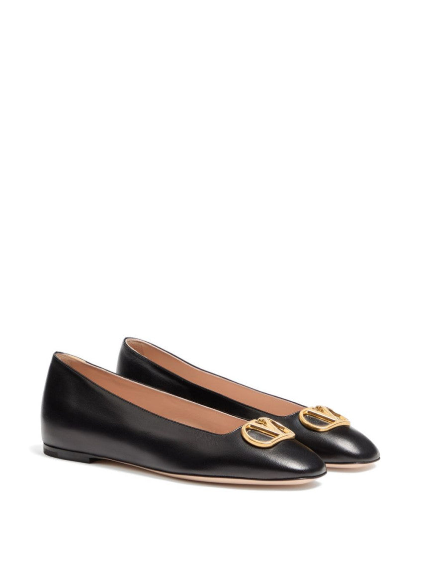 Black Logo Ballet Flats 4