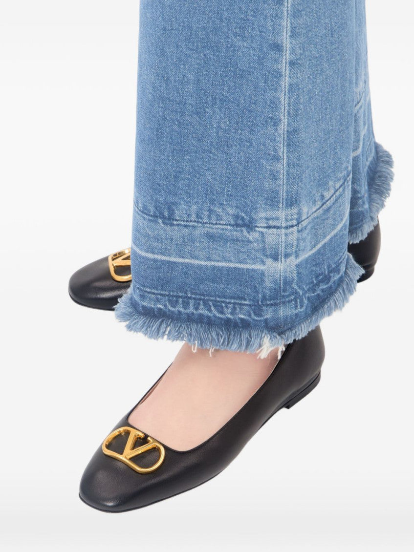 Black Logo Ballet Flats 5